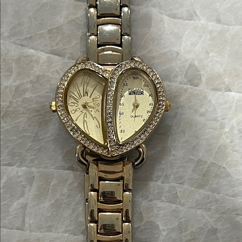 Milano Two-Tone Heart-Shaped Women's Watch